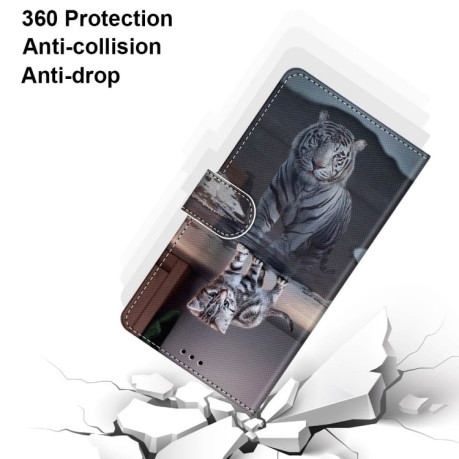 Чохол-книжка Coloured Drawing Cross Samsung Galaxy S22 Ultra 5G - Cat Becomes Tiger