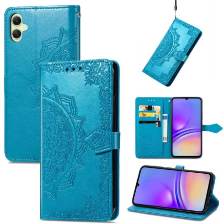 Чехол-книжка Mandala Embossing Pattern на Samsung Galaxy A05 - синий