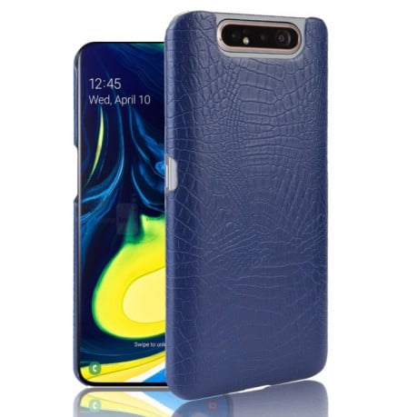 Ударопрочный чехол Crocodile Texture на Samsung Galaxy A80-синий