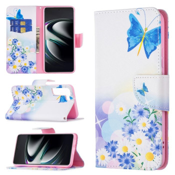 Чохол-книжка Colored Drawing Pattern для Samsung Galaxy S22 Plus 5G - Butterfly Love