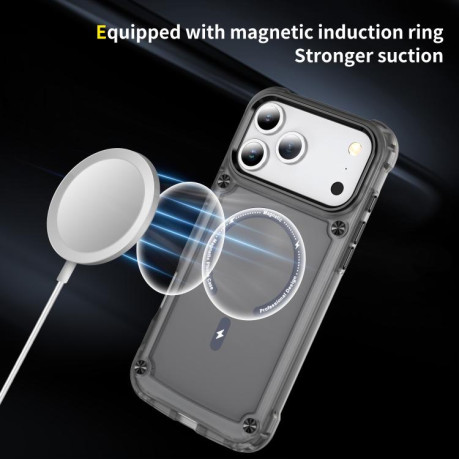 Противоударный чехол Skin Feel TPU + PC MagSafe Magnetic для iPhone 17 Pro - черный
