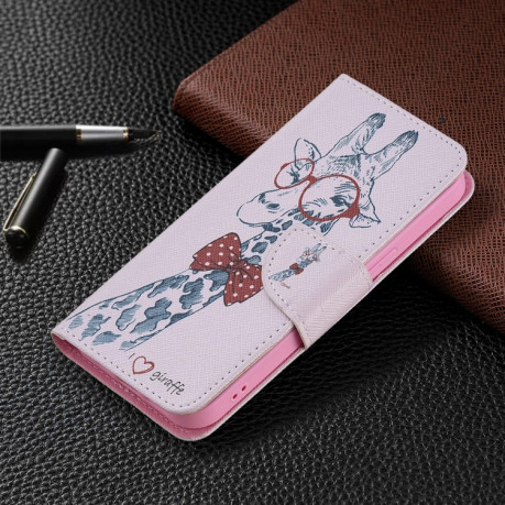 Чехол-книжка Colored Drawing Series на iPhone 13 mini - Deer