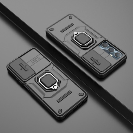Противоударный чехол Sliding Camshield для Realme C65 4G Global - черный