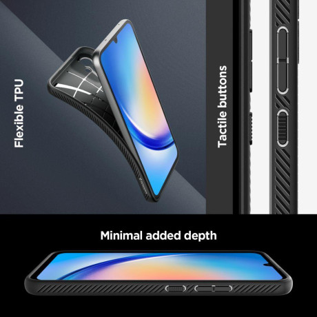 Оригинальный чехол Spigen Liquid Air для Samsung Galaxy A34 5G - MATTE BLACK