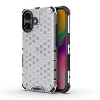 Противоударный чехол Honeycomb на For iPhone 16 - белый