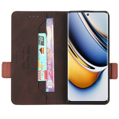 Чохол-книжка Magnetic Clasp Flip для Realme 11 Pro 5G/11 Pro+ 5G - коричневий