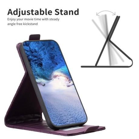 Фліп-Чохол Diamond Lattice Vertical Flip для OPPO A58 4G - фіолетовий