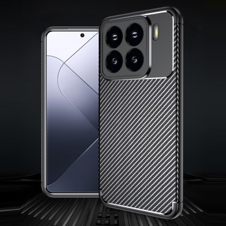 Ударозащитный чехол HMC Carbon Fiber Texture на Xiaomi 15 Pro - черный