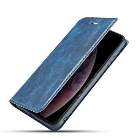Шкіряний чохол-книжка Retro Simple Ultra-thin Magnetic на Samsung Galaxy S20+Plus-синій