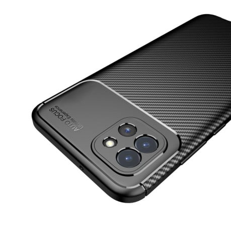 Ударозащитный чехол HMC Carbon Fiber Texture на Samsung Galaxy A03 - черный
