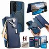 Чехол-книжка CaseNeo MagSafe RFID Anti-theft Zipper Wallet Retro Leather на Samsung Galaxy S26 5G — синий
