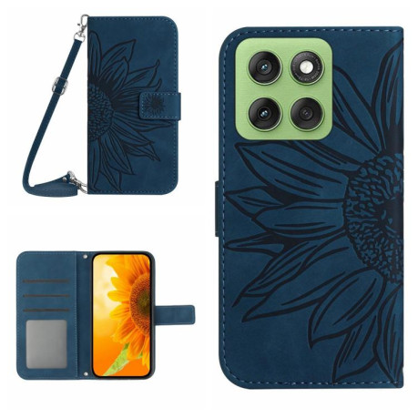 Чехол-книжка Skin Feel Sun Flower для Motorola Edge 60 5G - синий