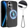 Противоударный чехол Glossy TPU Shockproof MagSafe на iPhone 17 - черный