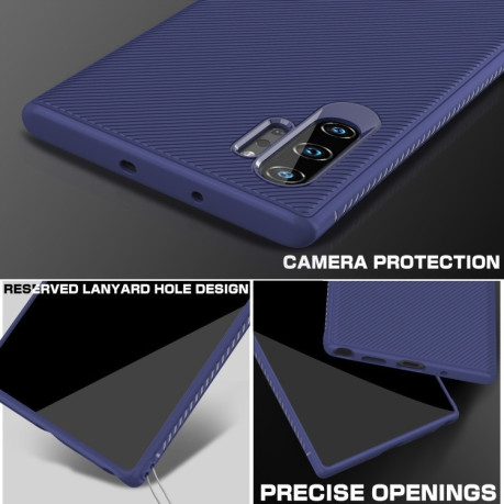 Чохол Lenuo Leshen Series Stripe Texture на Samsung Galaxy Note 10+ Plus-синій