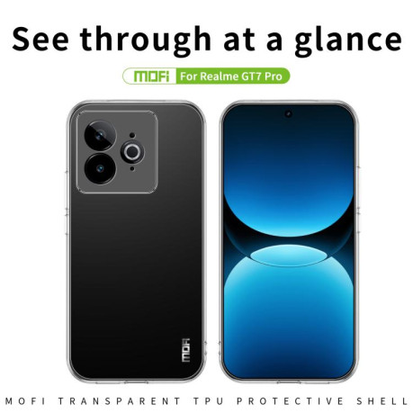 Ультратонкий чохол MOFI Ming Series для Realme GT7 Pro - прозорий