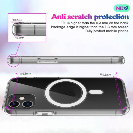 Протиударний акриловий чохол R-JUST All-inclusive Clear Magsafe для iPhone 12/12 Pro - прозорий