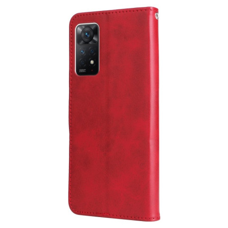 Чохол-книжка Fashion Calf Texture для Xiaomi Redmi Note 12 Pro 4G/11 Pro Global(4G/5G)/11E Pro - червоний