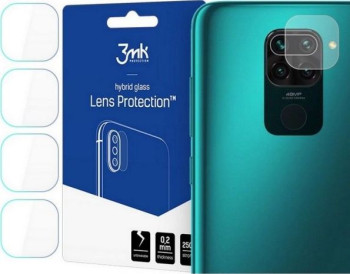 Защитное гибридное гибкое стекло на камеру 3MK Lens Protect для Xiaomi Redmi 9