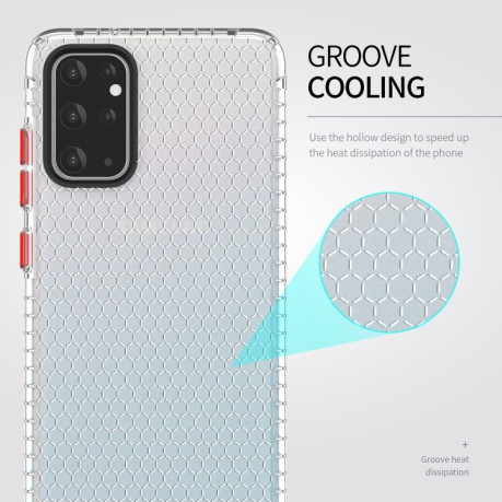 Протиударний чохол Honeycomb для Samsung Galaxy S20-прозорий