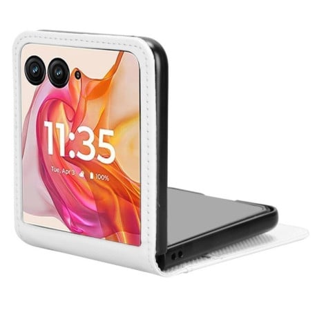 Протиударний чохол Card Slot PU Leather PC для Motorola Moto Razr 50 Ultra - білий