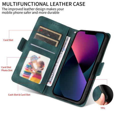 Чехол-книжка Embossed Rhombus Starry Leather для Motorola Moto G15 / G15 Power - зеленый