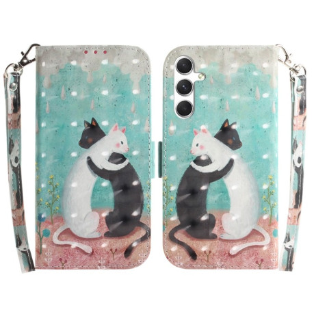 Чехол-книжка 3D Colored Horizontal для Samsung Galaxy S24 5G - Black White Cat