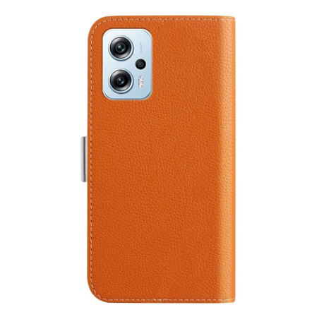 Чохол-книжка Candy Color Litchi для Xiaomi Poco X4 GT 5G - помаранчевий