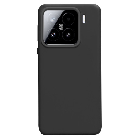 Силиконовый чехол Solid Color Liquid на Xiaomi 15 - черный