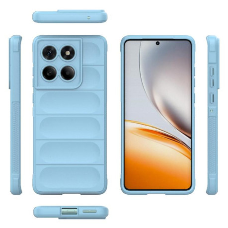 Силиконовый чехол Magic Flannel для Motorola Edge 60 Fusion 5G - голубой