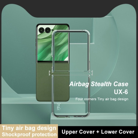 Протиударний чохол IMAK All-inclusive Airbag на Motorola Razr 50 Ultra - прозорий