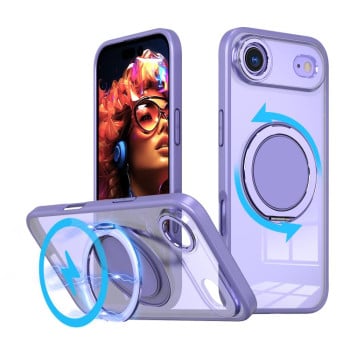 Чехол Kalebol с подставкой 360 и MagSafe на iPhone Air - фиолетовый