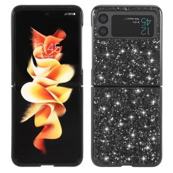 Ударозащитный чехол Glittery Powder на Samsung Galaxy Flip4  - черный