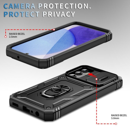 Противоударный чехол Sliding Camshield для Samsung Galaxy A25 5G - черный