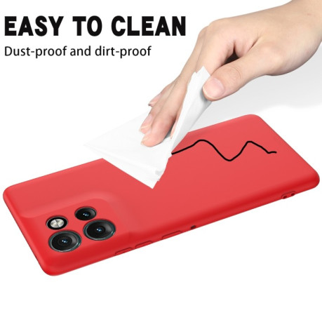 Силиконовый чехол Solid Color Liquid Silicone на Motorola Edge 50 Neo / Moto S50 - красный