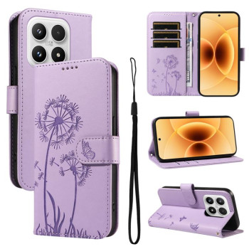 Чехол-книжка Dandelion Embossed Pattern Flip Leather на Xiaomi 17 — фиолетовый