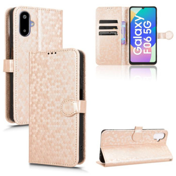Чехол-книжка Honeycomb Dot для Samsung Galaxy M06 5G - золотой