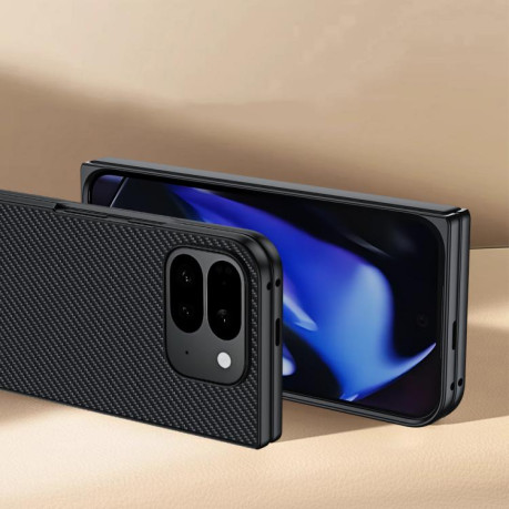 Протиударний чохол Carbon Fiber Texture Printing для Google Pixel 10 Pro Fold — золотий