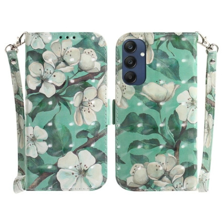 Чехол-книжка Crystal 3D Shockproof Protective Leather для Samsung Galaxy M35 - Flower