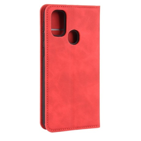 Чехол-книжка Retro-skin Business Magnetic Suction на Samsung Galaxy M21/M30s - красный