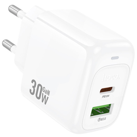 Быстрая зарядка Hoco CS55A Surplus PD30W+QC3.0 (1USB-A/1C) - белая