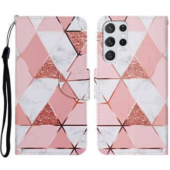 Чохол-книжка Colored Drawing Pattern для Samsung Galaxy S23 Ultra 5G - Marble