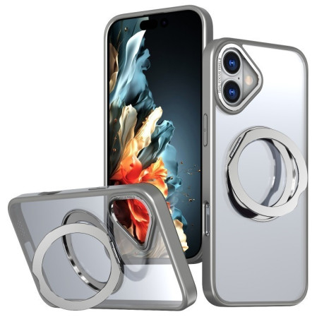 Противоударный чехол Wing Series MagSafe Magnetic Ring Holder для iPhone 16 Plus - Titanium Gray