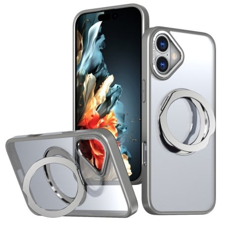 Противоударный чехол Wing Series MagSafe Magnetic Ring Holder для  iPhone 16 Plus - Titanium Gray