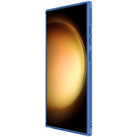 Противоударный чехол NILLKIN Black Mirror Series на Samsung Galaxy S24 Ultra 5G - синий