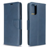Чехол-книжка Retro Lambskin Texture Pure Color на Samsung Galaxy S20+Plus-синий