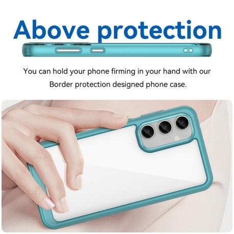 Противоударный чехол Colorful Acrylic Series для Samsung Galaxy S23 FE - синий