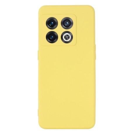 Силіконовий чохол Solid Color Liquid Silicone на OnePlus 10 Pro - жовтий
