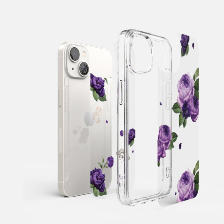 Чехол Ringke Fusion Design Armored Case Cover with Gel Frame  для iPhone 14 Plus - Purple rose