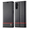 Чехол-книжка LC.IMEEKE Carbon Fiber для Samsung Galaxy A04s/A13 5G - Horizontal Black