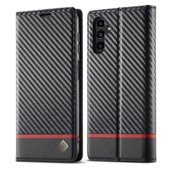 Чехол-книжка LC.IMEEKE Carbon Fiber для Samsung Galaxy A13 5G - Horizontal Black